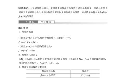 2024年高考数学一轮复习（新高考版）第3章　&sect;3.1　导数的概念及其意义、导数的运算_02高考数学_新高考复习资料_2024年新高考资料_一轮复习资料_2024年高考数学一轮复习讲义（新高考版）