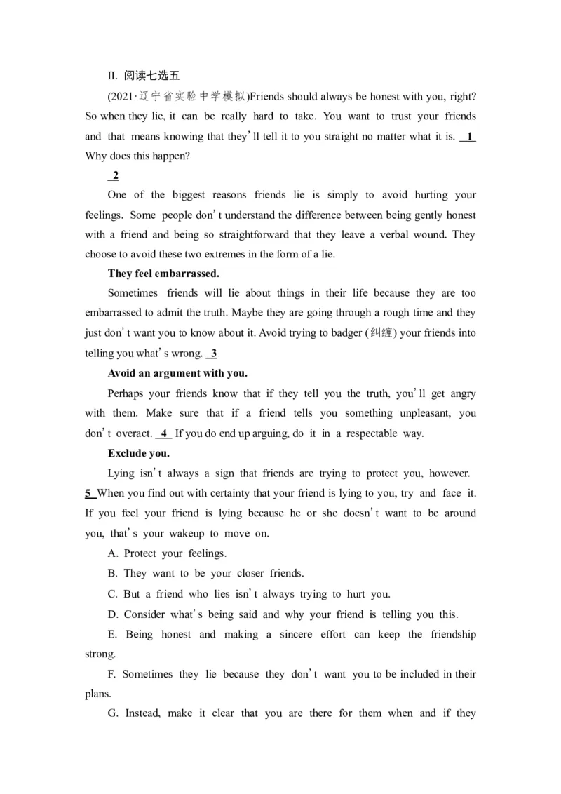 2022届外研版（2019）高中英语一轮复习课堂练习30：选择性必修2Unit6　SurvivalWord版含解析_03高考英语_新高考复习资料_2022年新高考资料_2022年新高考英语一轮复习