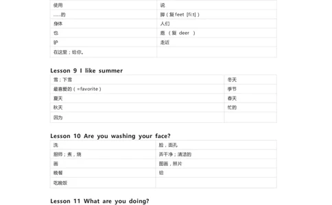 科普版英语四年级下册单词默写表_26春四年级上下册人教版_四上英语合集人教版PEP英语四年级上册新教材（教学视频+课件+动画+音频+练习+教案）_17练习资料_《小学英语单词默写表》