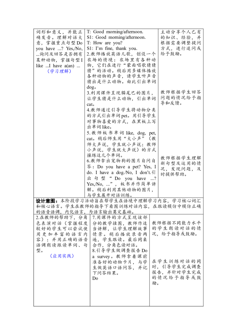 第一课时PartALet&rsquo;stalk&Doasurvey_26春四年级上下册人教版_四上英语合集人教版PEP英语四年级上册新教材（教学视频+课件+动画+音频+练习+教案）_19同步教案课件_人教pep3_3-6上册