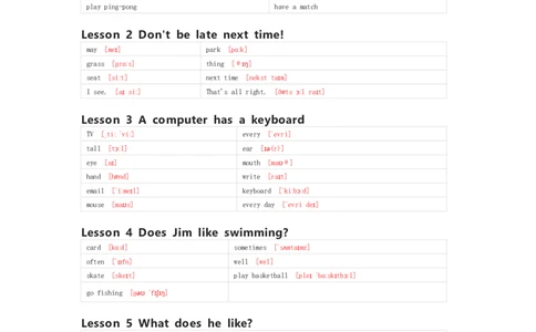 科普版英语五年级上册单词默写表_26春四年级上下册人教版_四上英语合集人教版PEP英语四年级上册新教材（教学视频+课件+动画+音频+练习+教案）_17练习资料_《小学英语单词默写表》