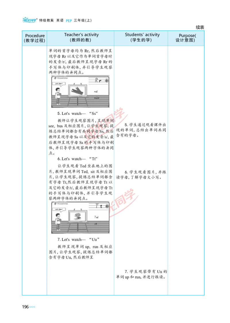 教案正文3上_Unit5_26春四年级上下册人教版_四上英语合集人教版PEP英语四年级上册新教材（教学视频+课件+动画+音频+练习+教案）_19同步教案课件_人教pep3_3-6上册