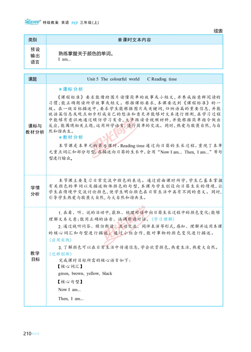教案正文3上_Unit5_26春四年级上下册人教版_四上英语合集人教版PEP英语四年级上册新教材（教学视频+课件+动画+音频+练习+教案）_19同步教案课件_人教pep3_3-6上册