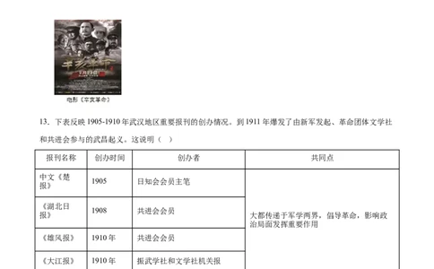 专题06暗夜寻光：中国近代化探索的烽火征程（测试）（原卷版）_02中考总复习（2026版更新中）_06-历史-中考总复习_2025年中考复习资料_2025中考二轮课件ppt+讲义+练习历史_测试