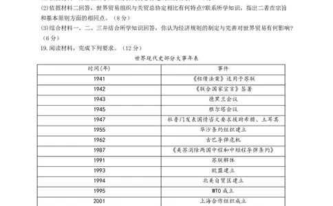 2023届高考历史一轮复习大单元检测新教材（19）当代世界发展的特点与主要趋势（Word版含解析）_07高考历史_新高考复习资料_2023年新高考复习资料