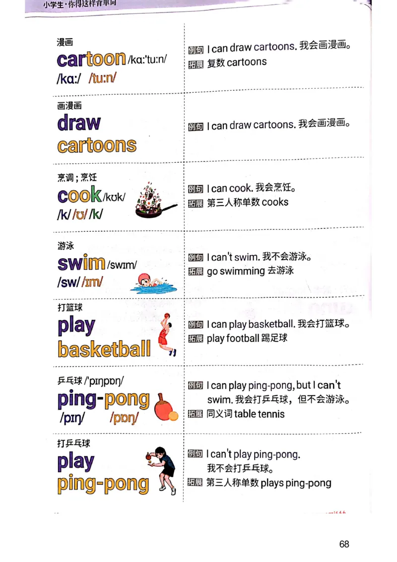 斗半匠-小学生你得这样背单词_26春四年级上下册人教版_四上英语合集人教版PEP英语四年级上册新教材（教学视频+课件+动画+音频+练习+教案）_17练习资料_《小学英语一本通》