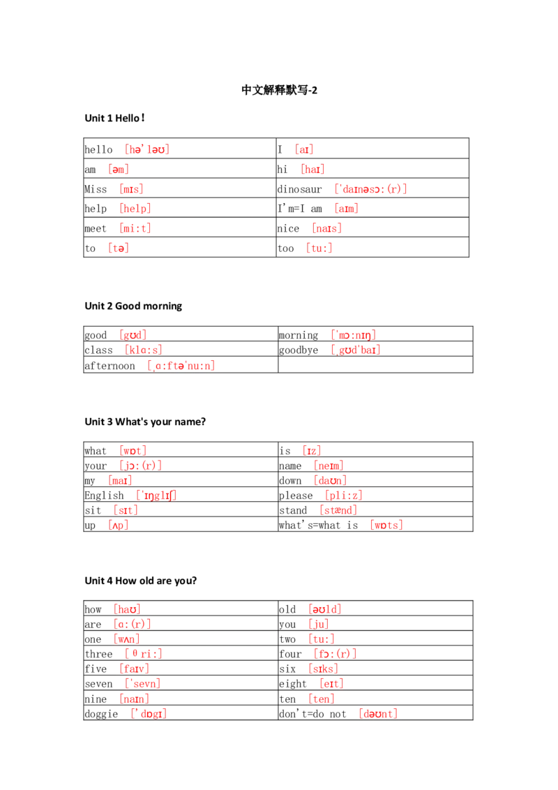 湘少版小学英语三上单词默写_26春四年级上下册人教版_四上英语合集人教版PEP英语四年级上册新教材（教学视频+课件+动画+音频+练习+教案）_17练习资料_《小学英语单词默写表》