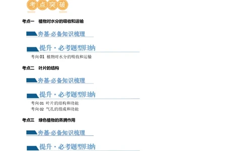 专题06绿色植物与生物圈的水循环（讲义）（解析版）_02中考总复习（2026版更新中）_08-生物-中考总复习_2024年中考复习资料_一轮复习_❤2024年中考生物一轮复习讲练测（全国通用）_讲义