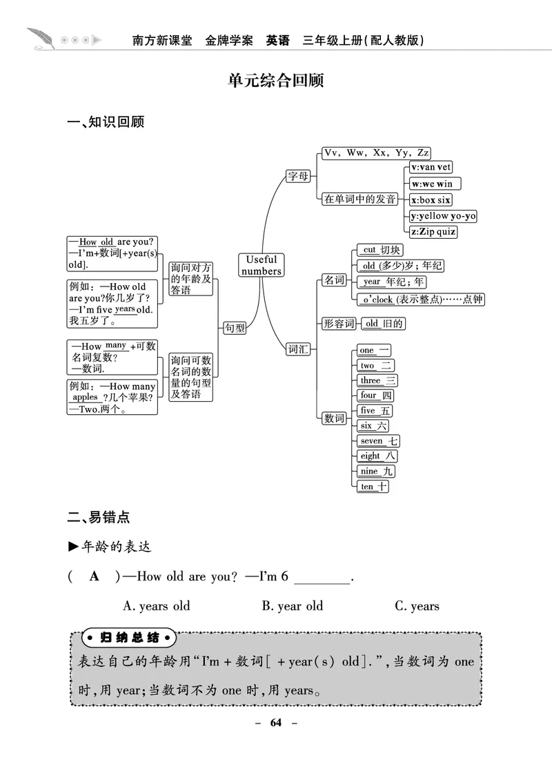 金牌学案_26春四年级上下册人教版_四上英语合集人教版PEP英语四年级上册新教材（教学视频+课件+动画+音频+练习+教案）_19同步教案课件_人教pep3_3-6年级上册