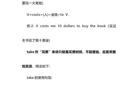 2021届人大附中高中英语新高考语法一轮复习讲义（20）易用错动词（spend，take，cost、await，wait等）知识点总结整理_03高考英语_新高考复习资料_2022年新高考资料_2022年新高考英语一轮复习