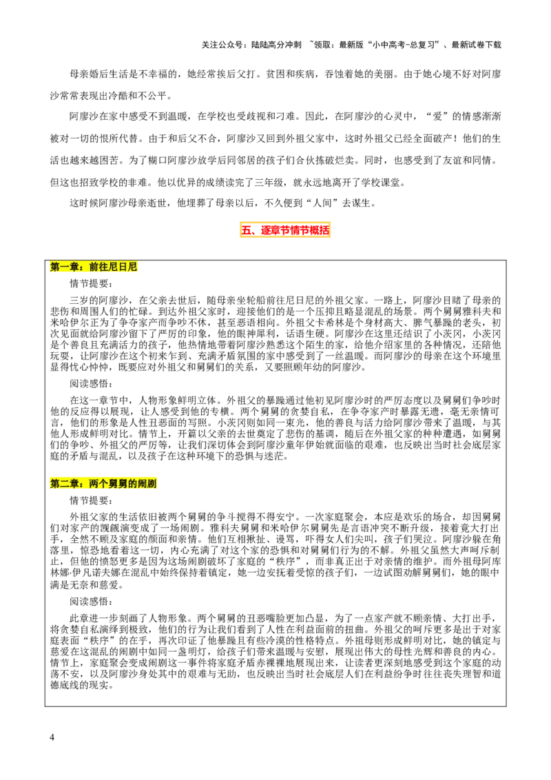 专题16《童年》《鲁滨逊漂流记》（2份思维导图+2部名著梳理+突破易错易混6法）（解析版）_02中考总复习（2026版更新中）_01-语文-中考总复习_2025年中考资料