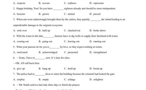 04动词（短语）常考点专练(解析版)-2022年高考英语一轮复习小题多维练(新高考专用版)_03高考英语_新高考复习资料_2022年新高考资料_2022年新高考英语一轮复习