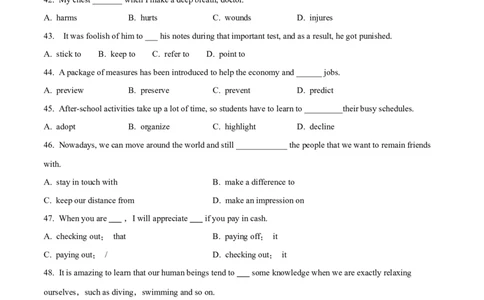 04动词（短语）常考点专练(解析版)-2022年高考英语一轮复习小题多维练(新高考专用版)_03高考英语_新高考复习资料_2022年新高考资料_2022年新高考英语一轮复习