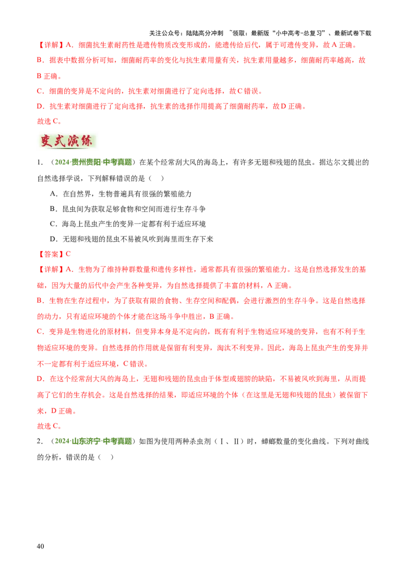 专题06生物的生殖发育、遗传和进化（3大答题模板）（解析版）_02中考总复习（2026版更新中）_08-生物-中考总复习_2025中考复习资料_2025年中考生物答题方法模板