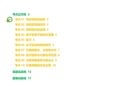 专题09构成物质的微粒元素（练习）-2024年中考化学一轮复习讲练测（全国通用）（原卷版）_02中考总复习（2026版更新中）_05-化学-中考总复习_2024年中考复习资料_一轮复习资料