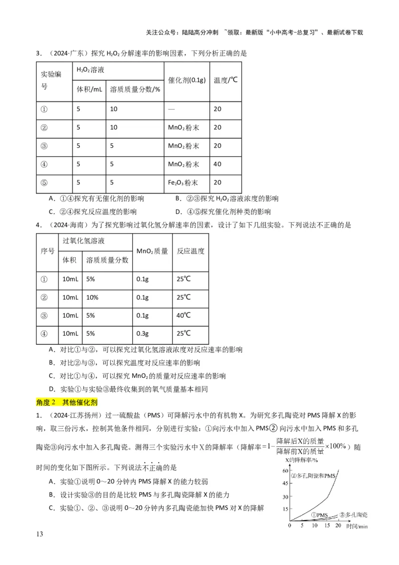 专题10物质的变化和性质（原卷版）_02中考总复习（2026版更新中）_05-化学-中考总复习_2025年中考复习资料_备战2025年中考化学真题题源解密