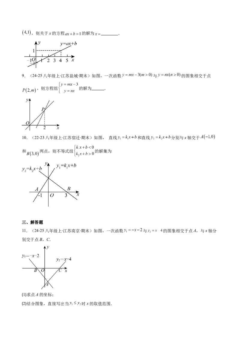 专题17一次函数与方程、不等式的六种考法（学生版）_初中数学_八年级数学下册（人教版）_压轴题攻略-V9_2025版