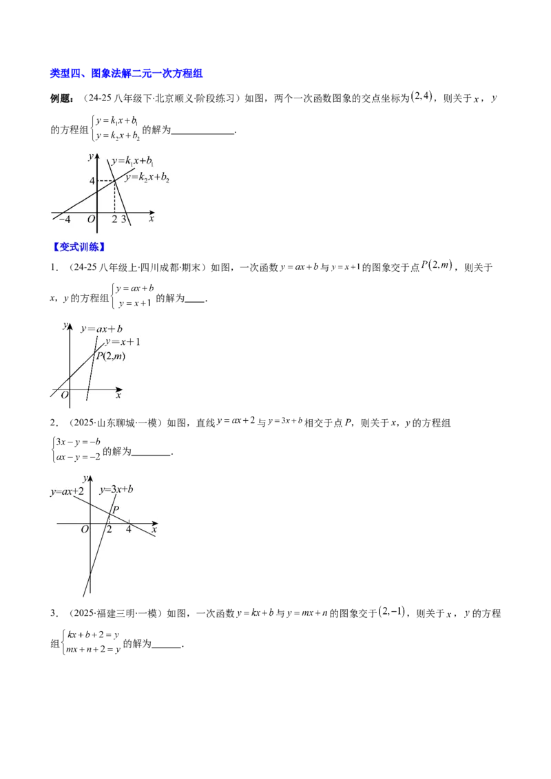 专题17一次函数与方程、不等式的六种考法（学生版）_初中数学_八年级数学下册（人教版）_压轴题攻略-V9_2025版