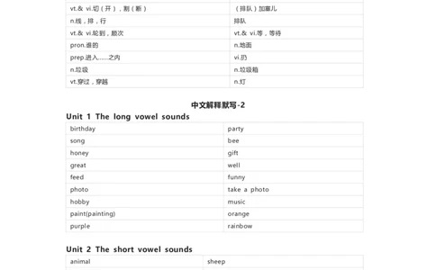 清大版英语三年级上册单词默写表_26春四年级上下册人教版_四上英语合集人教版PEP英语四年级上册新教材（教学视频+课件+动画+音频+练习+教案）_17练习资料_《小学英语单词默写表》