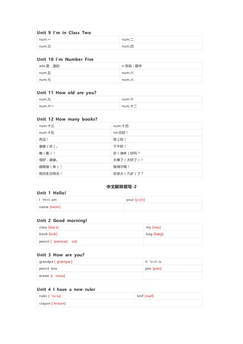 辽师版（三起）英语三年级上册单词默写表_26春四年级上下册人教版_四上英语合集人教版PEP英语四年级上册新教材（教学视频+课件+动画+音频+练习+教案）_17练习资料_辽师版（三起）