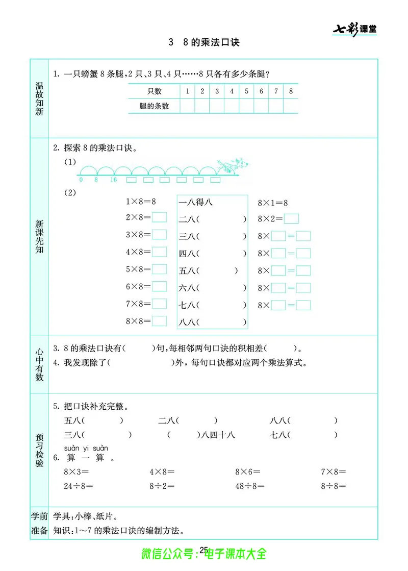 苏教版2a_26春四年级上下册人教版_四上英语合集人教版PEP英语四年级上册新教材（教学视频+课件+动画+音频+练习+教案）_17练习资料_小学英语（预习复习资料大礼包）_《预习卡》