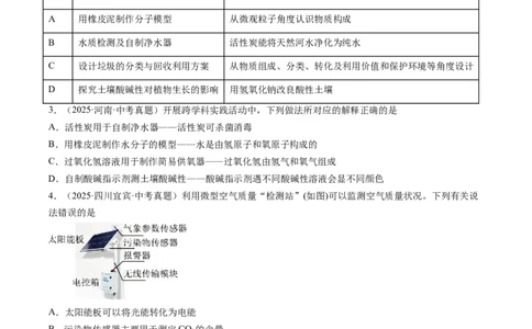 专题25跨学科类试题（原卷版）_02中考总复习（2026版更新中）_05-化学-中考总复习_2026年中考复习（更新中）_好题汇编三年（2023-2025）中考化学真题分类汇编（全国通用）