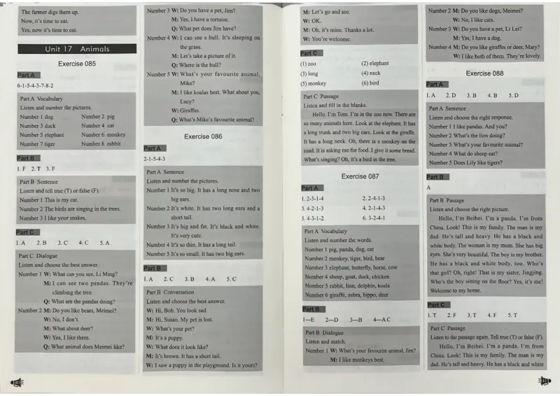 3英语~听霸答案-新_26春四年级上下册人教版_四上英语合集人教版PEP英语四年级上册新教材（教学视频+课件+动画+音频+练习+教案）_17练习资料_小学英语（预习复习资料大礼包）