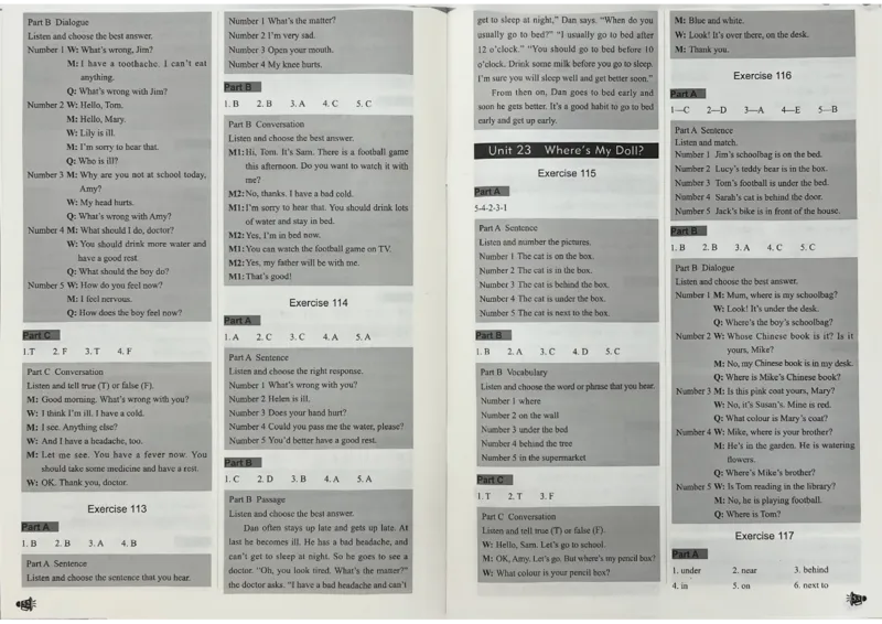 3英语~听霸答案-新_26春四年级上下册人教版_四上英语合集人教版PEP英语四年级上册新教材（教学视频+课件+动画+音频+练习+教案）_17练习资料_小学英语（预习复习资料大礼包）