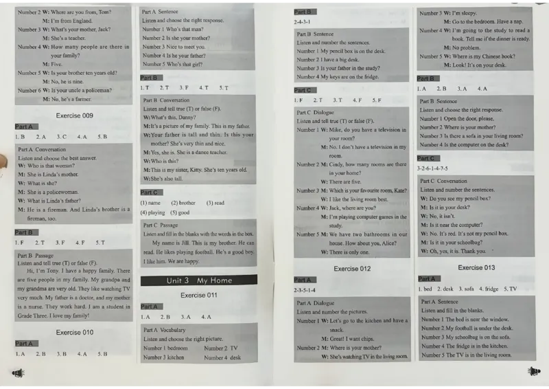 3英语~听霸答案-新_26春四年级上下册人教版_四上英语合集人教版PEP英语四年级上册新教材（教学视频+课件+动画+音频+练习+教案）_17练习资料_小学英语（预习复习资料大礼包）