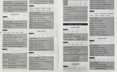 3英语~听霸答案-新_26春四年级上下册人教版_四上英语合集人教版PEP英语四年级上册新教材（教学视频+课件+动画+音频+练习+教案）_17练习资料_小学英语（预习复习资料大礼包）