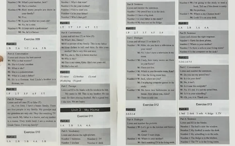 3英语~听霸答案-新_26春四年级上下册人教版_四上英语合集人教版PEP英语四年级上册新教材（教学视频+课件+动画+音频+练习+教案）_17练习资料_小学英语（预习复习资料大礼包）