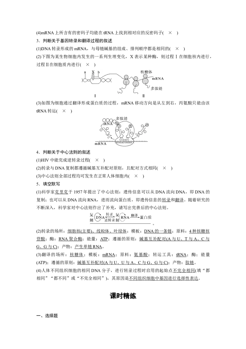 2024年高考生物一轮复习（新人教版）第6单元　第3课时　基因的概念与表达_09高考生物_2024年新高考资料_1.2024一轮复习_2024年高考生物一轮复习讲义（新人教版）