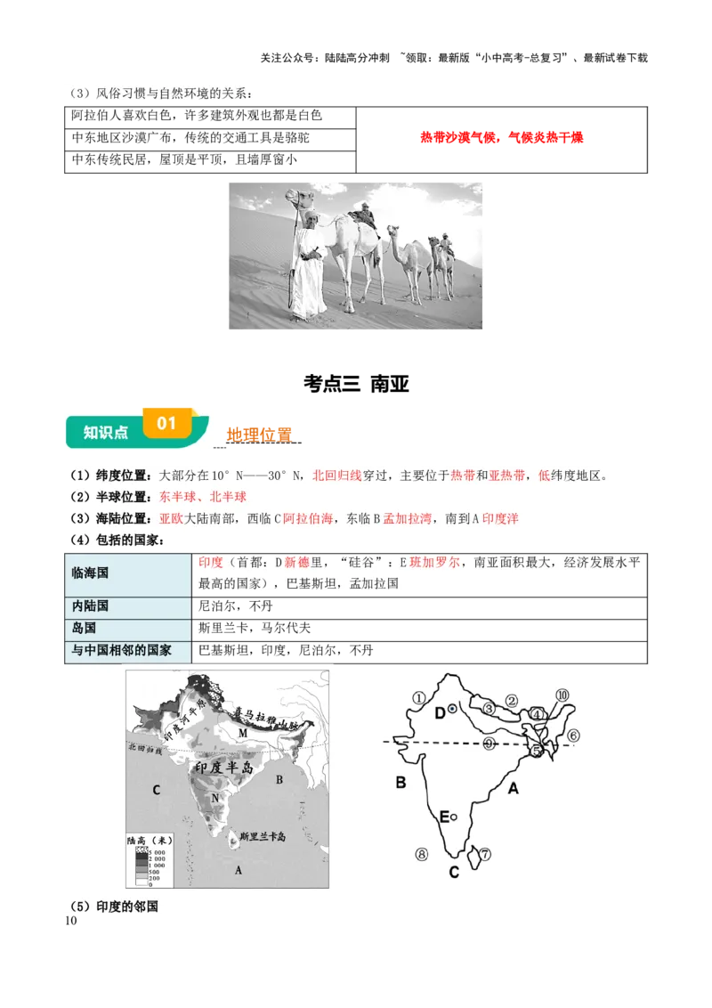 专题06认识地区-2025年中考地理知识点梳理（背诵版）_02中考总复习（2026版更新中）_09-地理-中考总复习_2025中考地理复习资料_2025年中考地理知识点_挖空版+背诵版