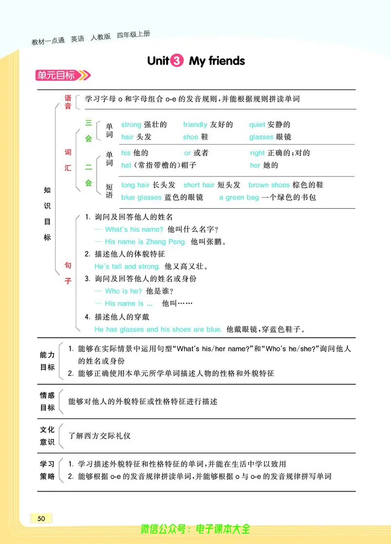 英语4A_26春四年级上下册人教版_四上英语合集人教版PEP英语四年级上册新教材（教学视频+课件+动画+音频+练习+教案）_17练习资料_小学英语（预习复习资料大礼包）_《教材一点通》