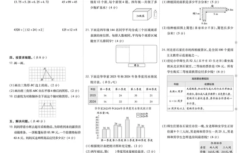 26春好卷四年级数学下（R版）期末档真题卷精选_26春好卷数学人教版_26春好卷数学人教四下