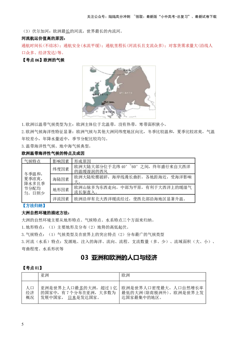 专题07亚洲和欧洲（背记帮）-备战2024年中考地理一轮复习考点帮（全国通用）（答案版）_02中考总复习（2026版更新中）_09-地理-中考总复习_2024年中考复习资料_一轮复习