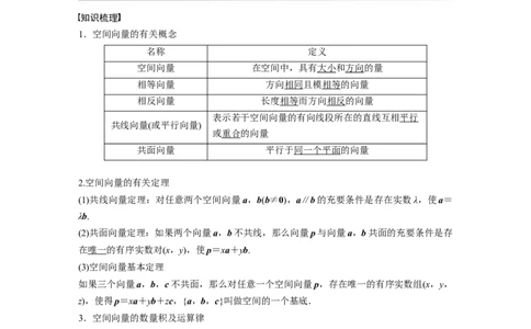 2024年高考数学一轮复习（新高考版）第7章　&sect;7.6　空间向量的概念与运算_02高考数学_新高考复习资料_2024年新高考资料_一轮复习资料_完2024数学步步高大一轮复习（课件+讲义）