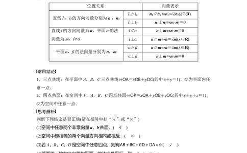 2024年高考数学一轮复习（新高考版）第7章　&sect;7.6　空间向量的概念与运算_02高考数学_新高考复习资料_2024年新高考资料_一轮复习资料_完2024数学步步高大一轮复习（课件+讲义）