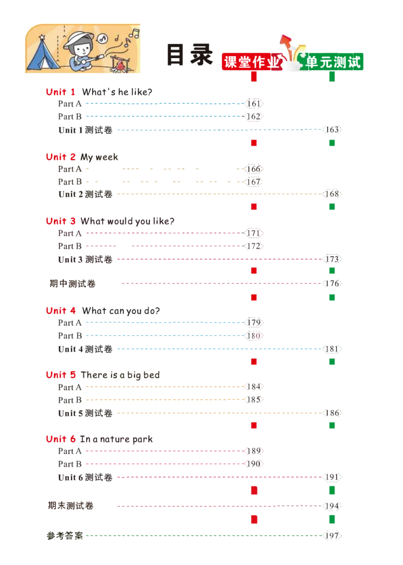 状元大课堂五年级上册英语人教PEP版好学案_26春四年级上下册人教版_四上英语合集人教版PEP英语四年级上册新教材（教学视频+课件+动画+音频+练习+教案）_17练习资料_《状元导学案》