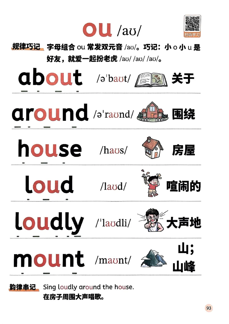 斗半匠-自然拼读记单词一本通_26春四年级上下册人教版_四上英语合集人教版PEP英语四年级上册新教材（教学视频+课件+动画+音频+练习+教案）_17练习资料_《小学英语一本通》