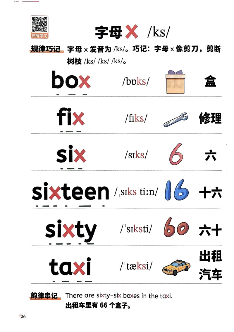 斗半匠-自然拼读记单词一本通_26春四年级上下册人教版_四上英语合集人教版PEP英语四年级上册新教材（教学视频+课件+动画+音频+练习+教案）_17练习资料_《小学英语一本通》