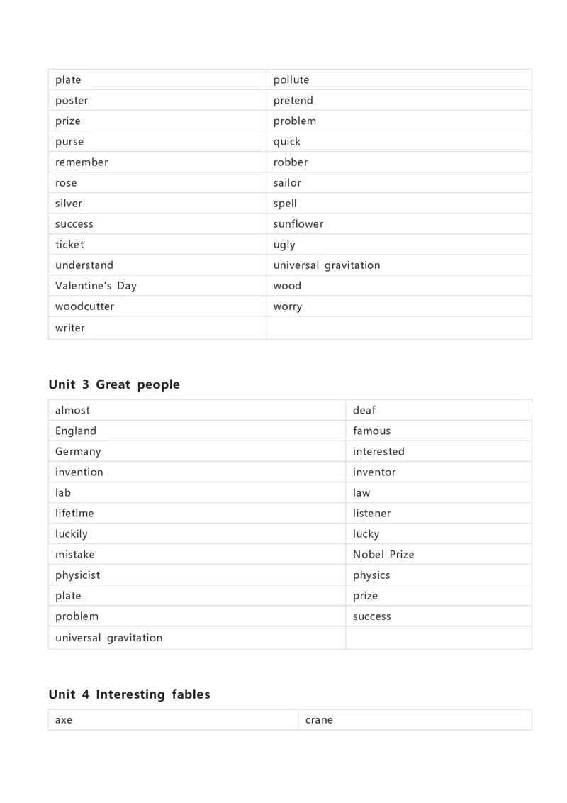 清大版六年级下册英语单词默写_26春四年级上下册人教版_四上英语合集人教版PEP英语四年级上册新教材（教学视频+课件+动画+音频+练习+教案）_17练习资料_《小学英语单词默写表》
