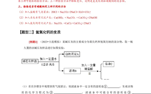 专题06物质的变质问题（解析版）_02中考总复习（2026版更新中）_05-化学-中考总复习_2024年中考复习资料_二轮复习资料_2024年中考化学二轮专项复习核心考点讲解与必刷题型