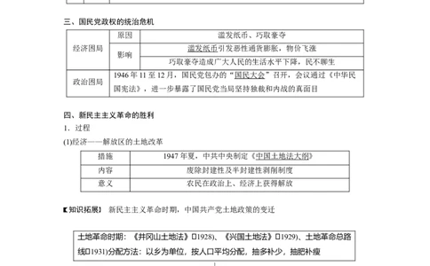 2023年高考历史一轮复习（部编版新高考）第9讲课题26　人民解放战争_07高考历史_新高考复习资料_2023年新高考复习资料_2023新高考大一轮复习讲义