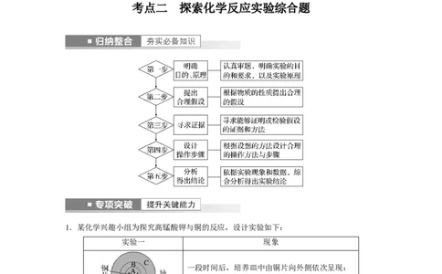 2023年高考化学一轮复习（全国版）第10章第58讲　物质性质、化学反应综合实验探究_05高考化学_通用版（老高考）复习资料_2023年复习资料_一轮复习