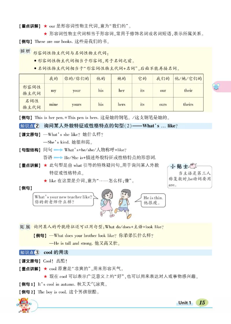 状元大课堂五年级上册英语人教PEP版正文_26春四年级上下册人教版_四上英语合集人教版PEP英语四年级上册新教材（教学视频+课件+动画+音频+练习+教案）_17练习资料_《状元导学案》