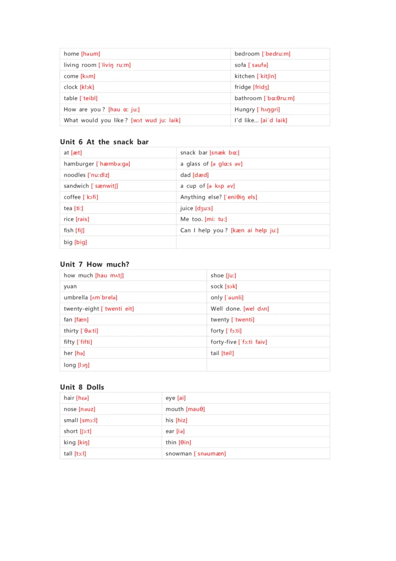 译林版英语四年级上册单词默写表_26春四年级上下册人教版_四上英语合集人教版PEP英语四年级上册新教材（教学视频+课件+动画+音频+练习+教案）_17练习资料_《小学英语单词默写表》