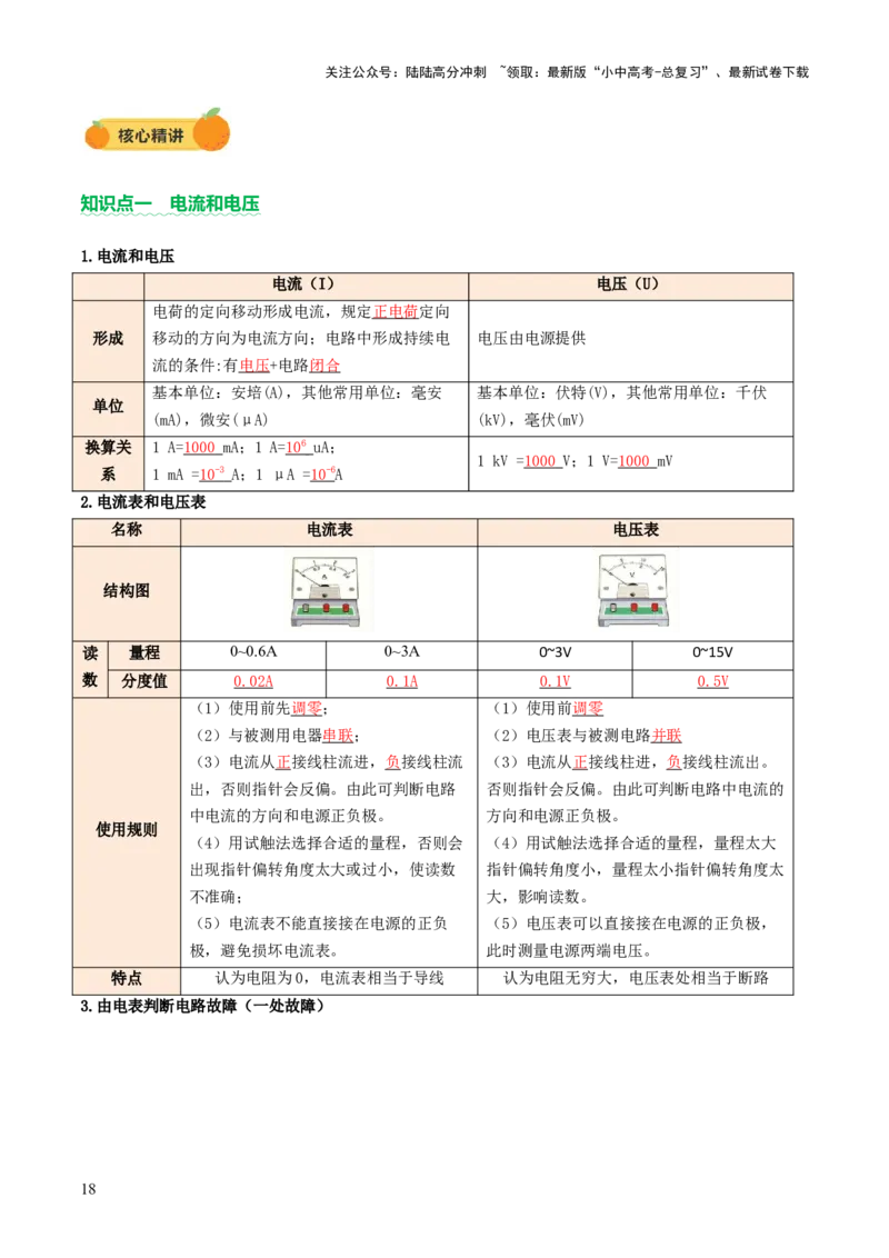 专题06电学基础知识（讲练）（解析版）_02中考总复习（2026版更新中）_04-物理-中考总复习_2025年中考复习资料_2025中考二轮课件ppt+讲义+练习物理_讲义+练习