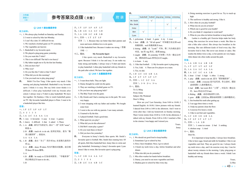 26春好卷六年级英语下（JJ版）_26春好卷英语冀教_26春好卷英语冀教六下