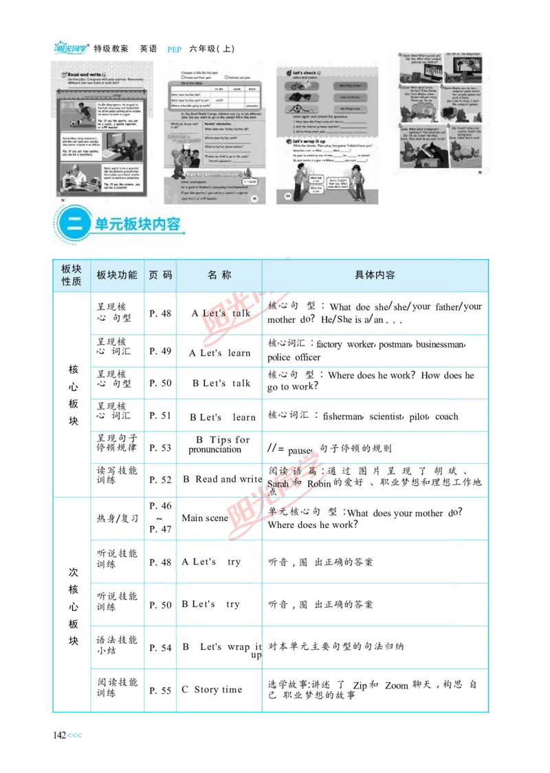 教案正文6上_Unit5_26春四年级上下册人教版_四上英语合集人教版PEP英语四年级上册新教材（教学视频+课件+动画+音频+练习+教案）_19同步教案课件_人教pep3_3-6上册
